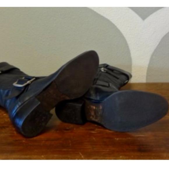 VERA WANG Lavender Leather Silver Buckle Calf Boot - Picture 5 of 5